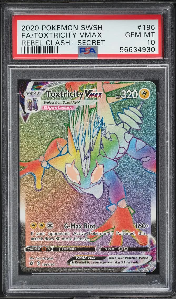 Toxtricity VMAX, Sword & Shield Rebel Clash, PSA 10
