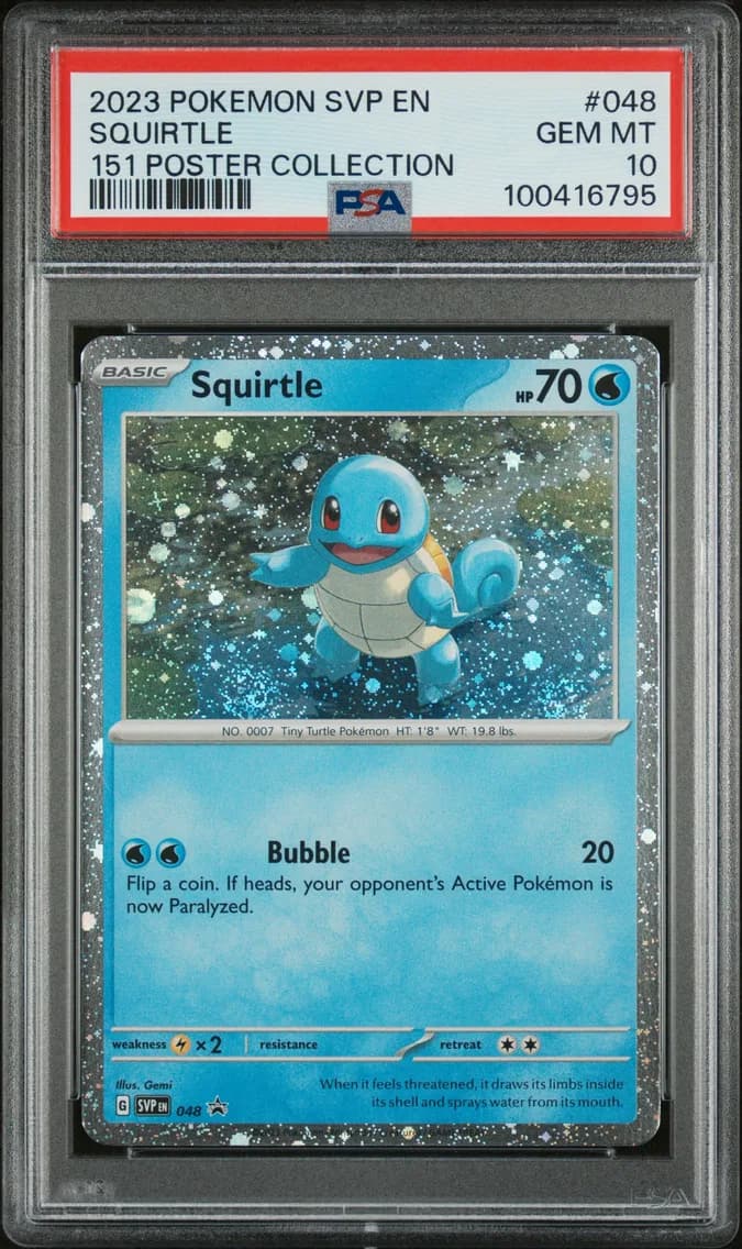 Squirtle, SV Black Star Promo, PSA 10