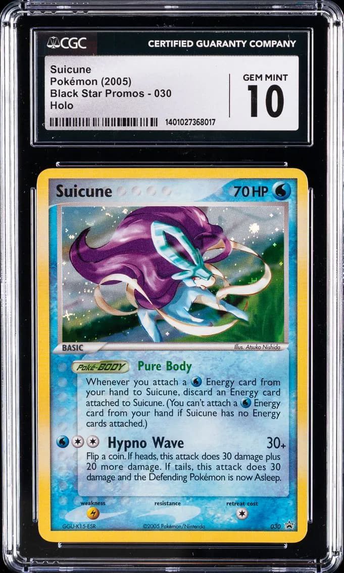 Suicune, Black Star Promos - Nintendo, CGC 10