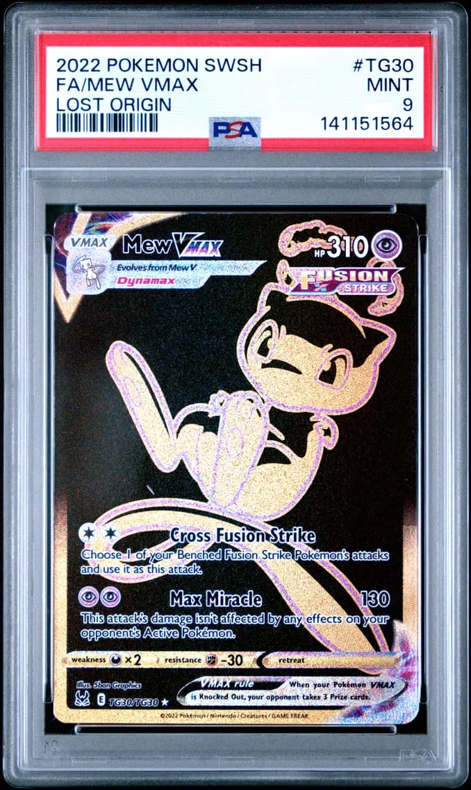 Mew VMAX, Sword & Shield Lost Origin, PSA 9