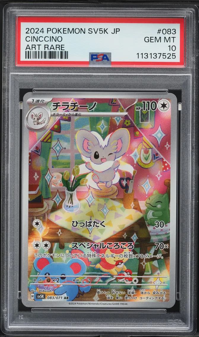 Cinccino, Japanese Sv5k-Wild Force, PSA 10