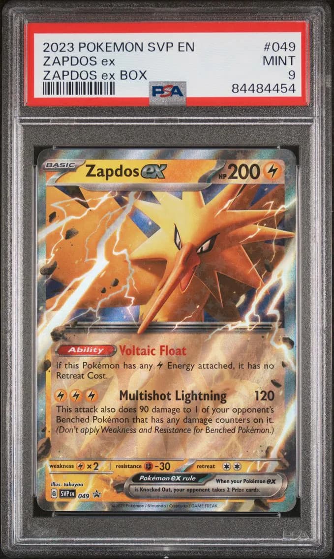 Zapdos EX, SV Black Star Promo, PSA 9