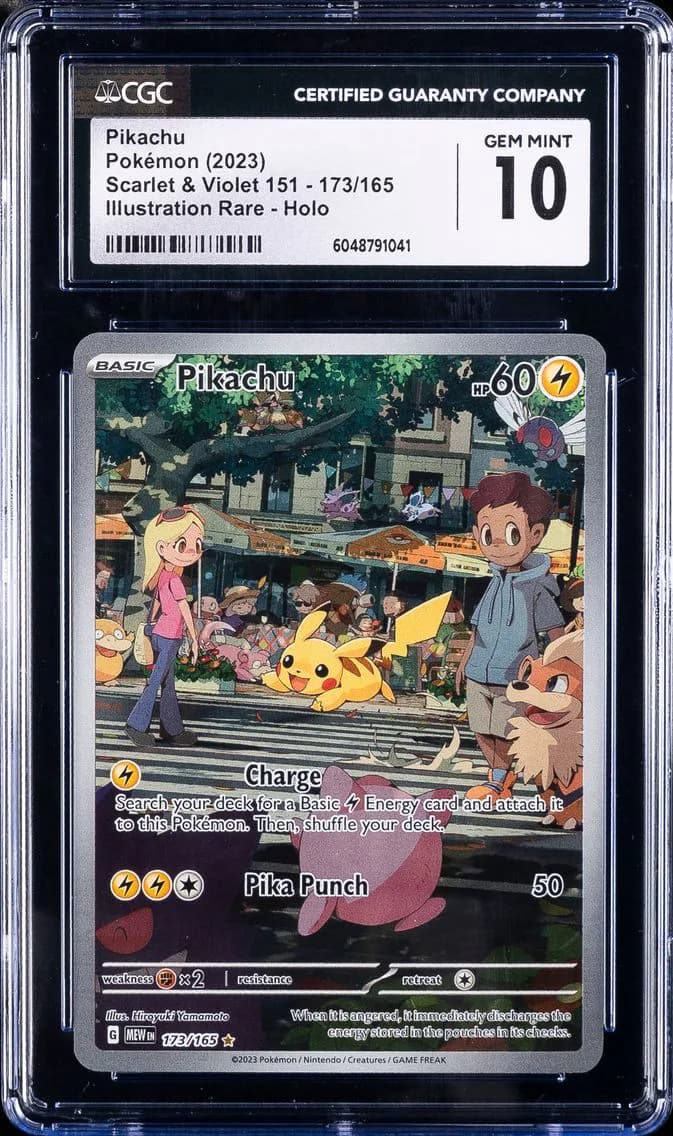 Pikachu, Scarlet & Violet 151, CGC 10