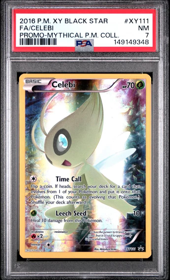 Celebi, XY Black Star Promo, PSA 7