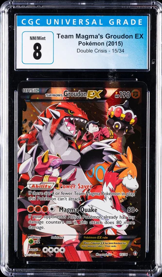 Team Magma's Groudon EX, Double Crisis, CGC 8