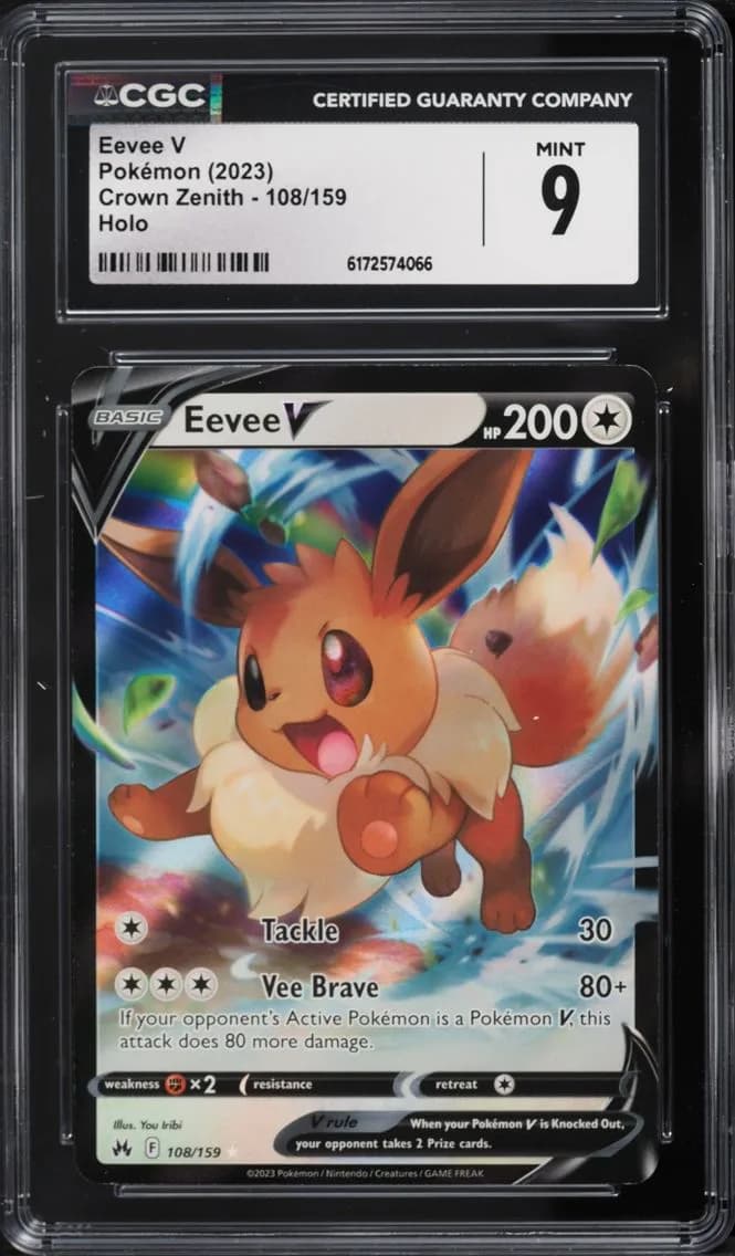 Eevee V, Crown Zenith, CGC 9