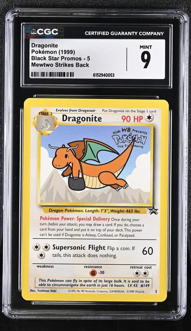 Dragonite, Black Star Promos - WotC, CGC 9