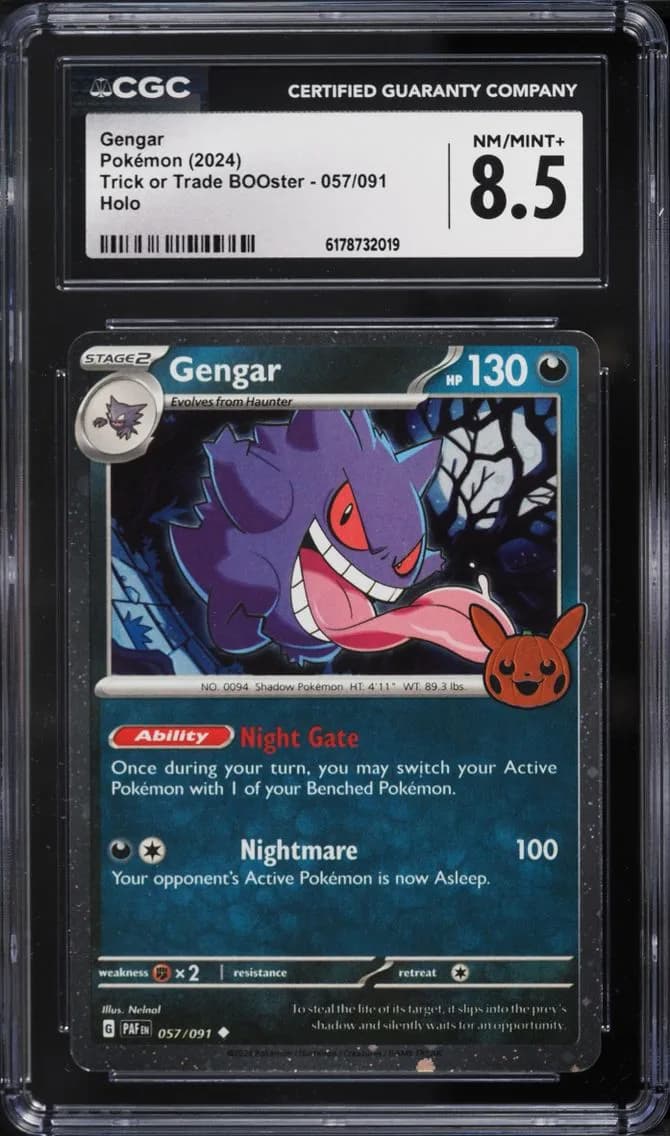 Gengar, Trick or Trade BOOster (2024), CGC 8.5