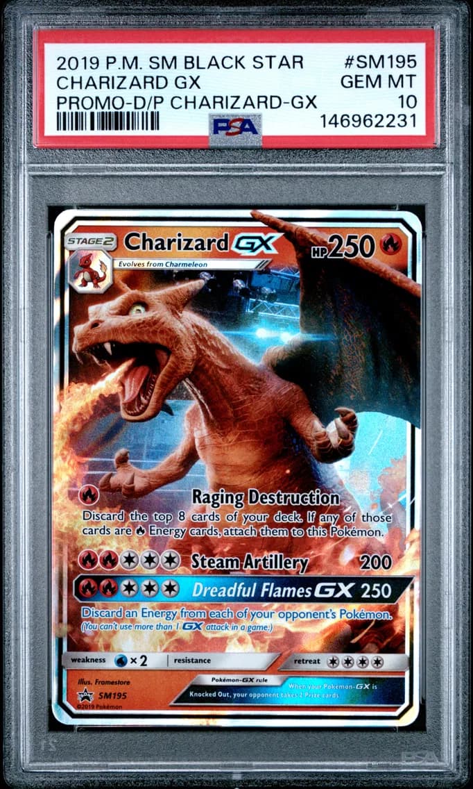 Charizard GX, SM Black Star Promo, PSA 10