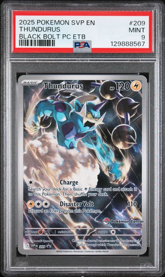 Thundurus, SV Black Star Promo, PSA 9