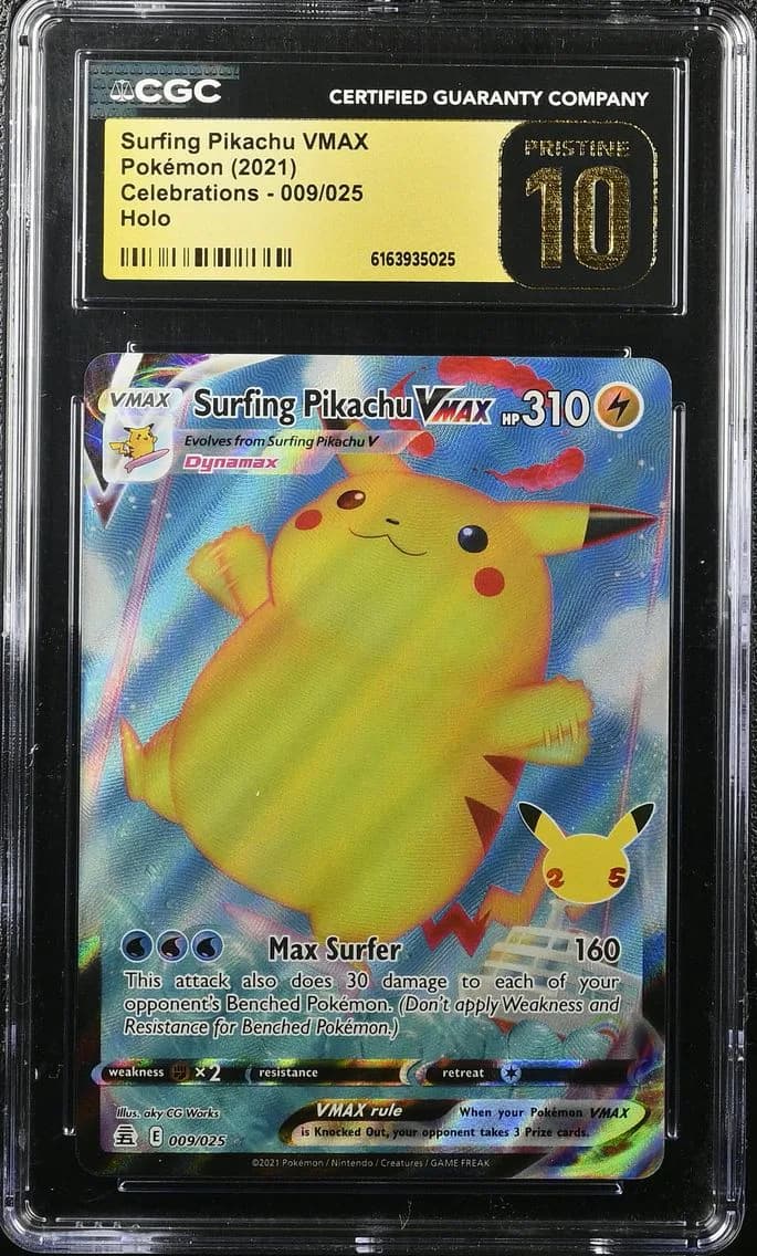 Surfing Pikachu VMAX, Celebrations, CGC 10