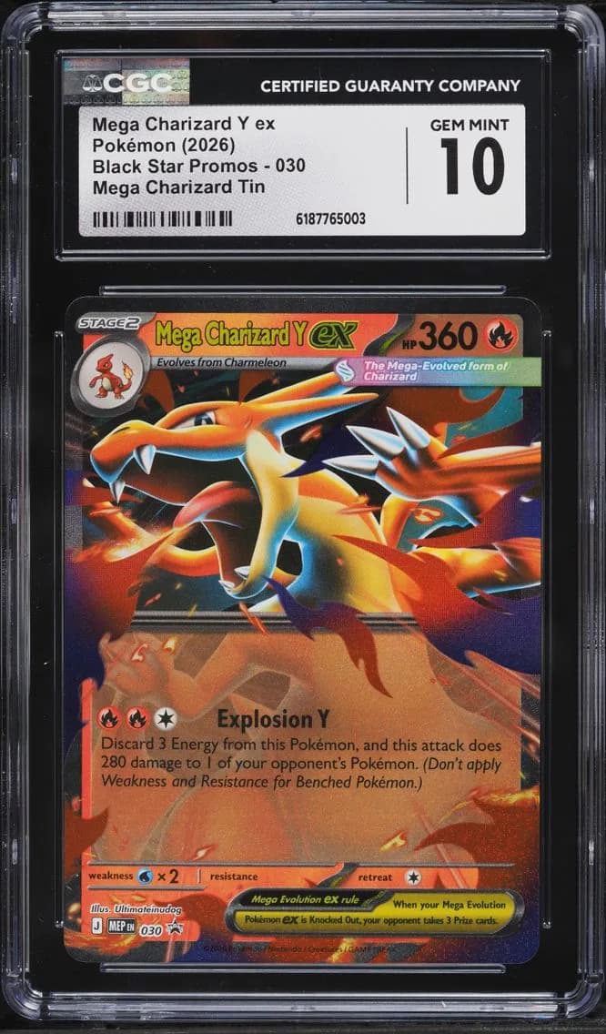Mega Charizard Y Ex, Black Star Promos - Mega Evolution MEP EN, CGC 10