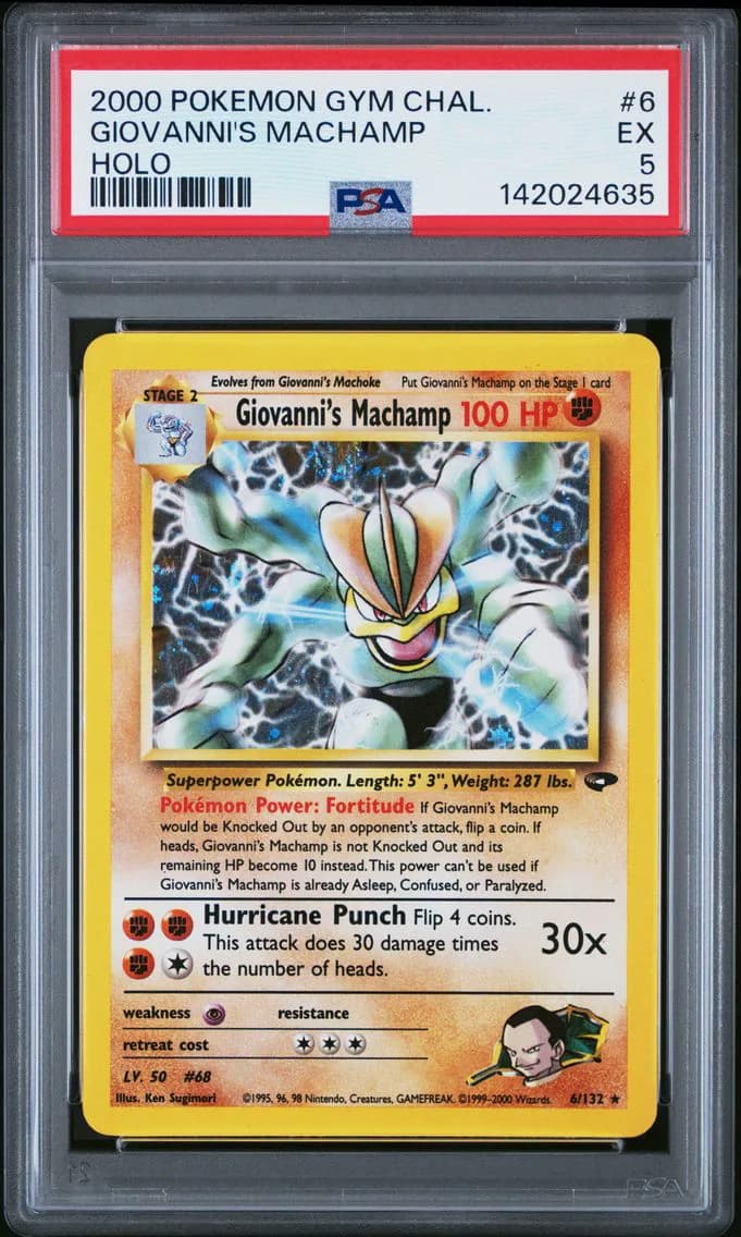 Giovanni's Machamp, Gym Challenge, PSA 5