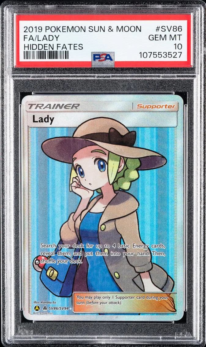 Lady, Sun & Moon Hidden Fates, PSA 10