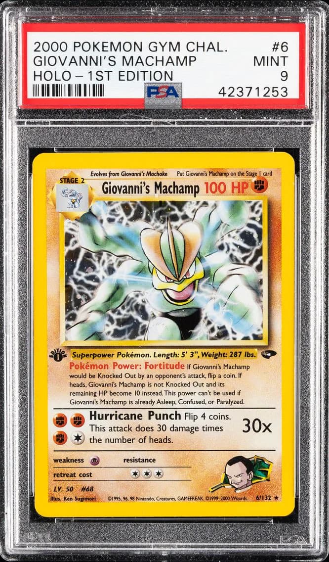 Giovanni's Machamp, Gym Challenge, PSA 9