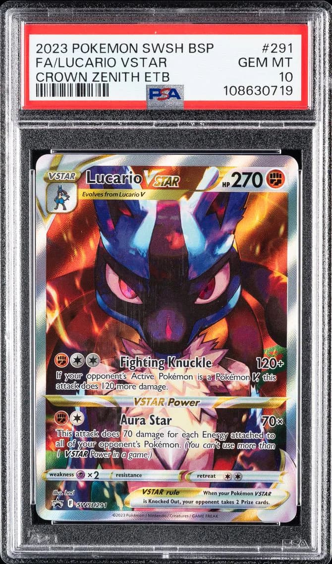 Lucario VSTAR, Swsh Black Star Promo, PSA 10