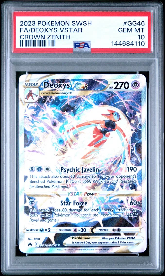 Deoxys VSTAR, Sword and Shield Crown Zenith, PSA 10