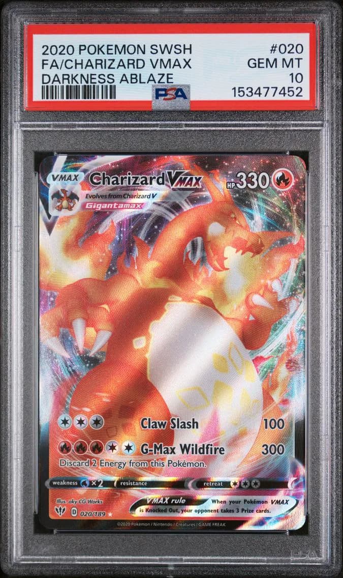 Charizard VMAX, Sword & Shield Darkness Ablaze, PSA 10