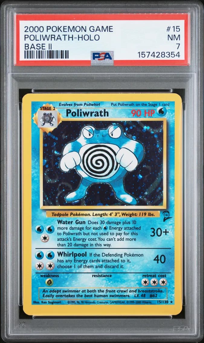 Poliwrath-Holo, Game Base II, PSA 7
