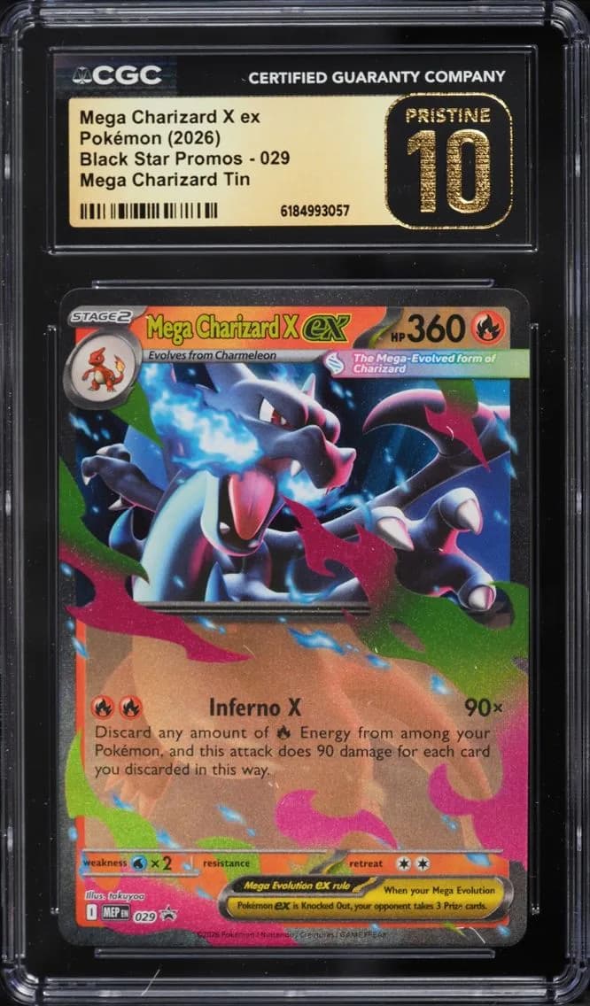 Mega Charizard X Ex, Black Star Promos - Mega Evolution MEP EN, CGC 10