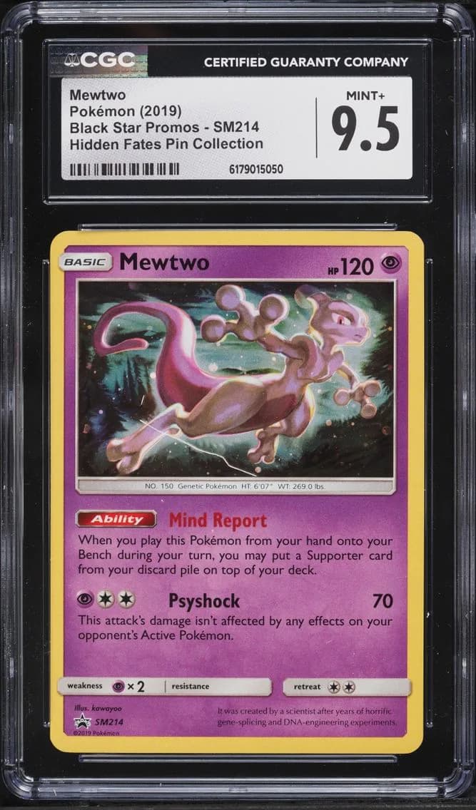 Mewtwo, Black Star Promos - Sun & Moon, CGC 9.5