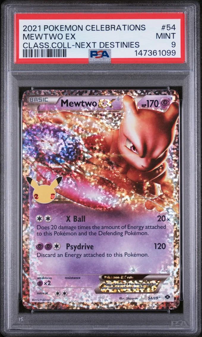 Mewtwo EX, Celebrations Classic Collection, PSA 9