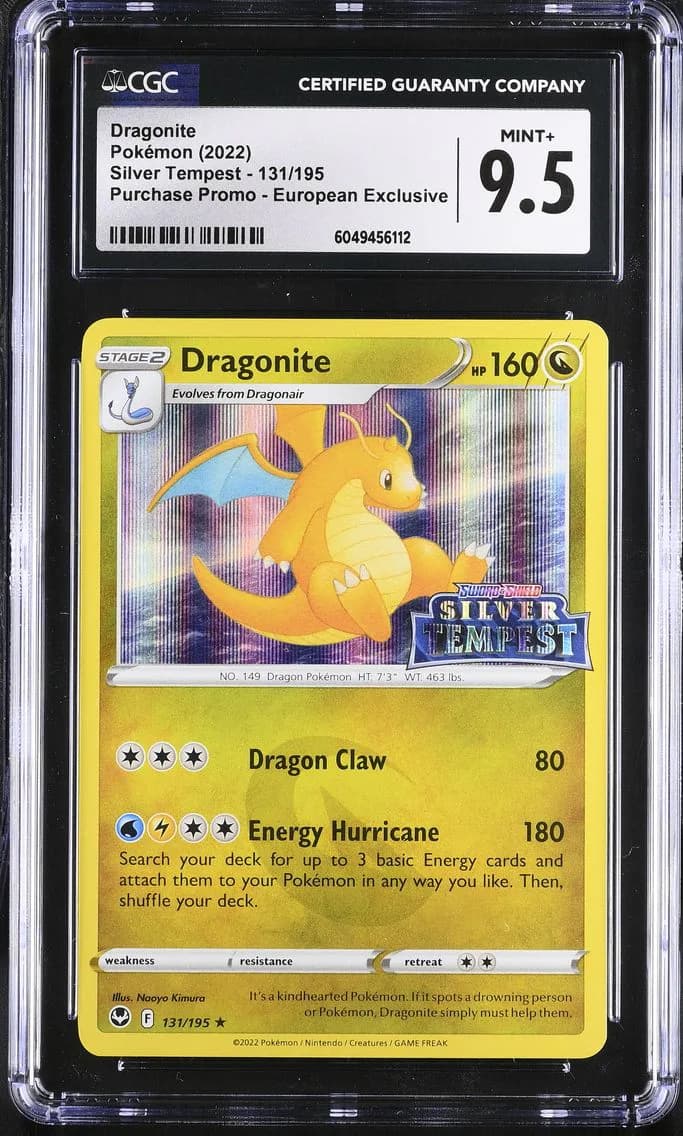 Dragonite, Silver Tempest, CGC 9.5
