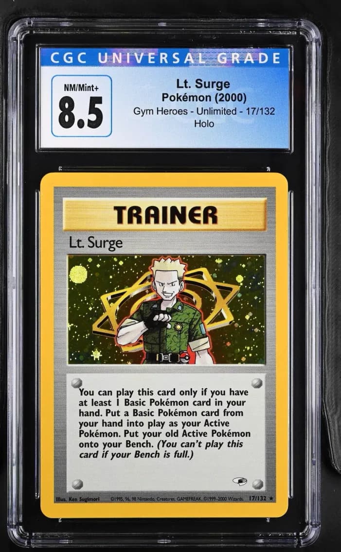 Lt. Surge, Gym Heroes - Unlimited, CGC 8.5
