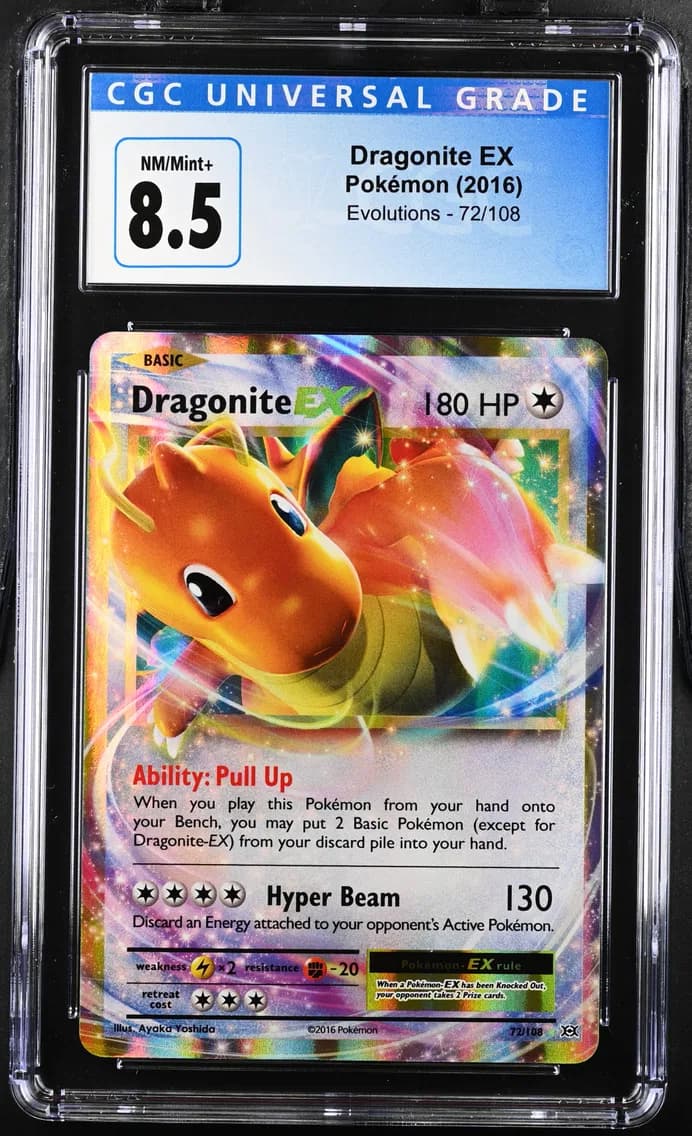 Dragonite EX, Evolutions, CGC 8.5