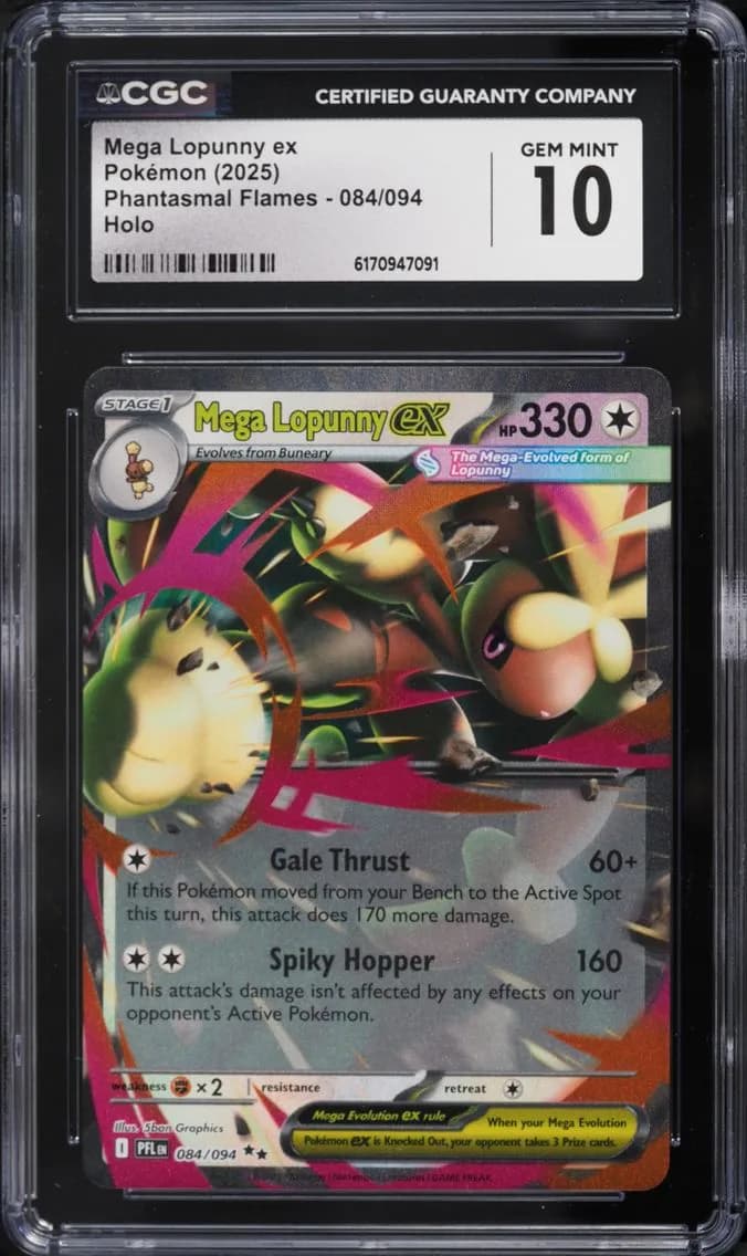 Mega Lopunny ex, Phantasmal Flames, CGC 10