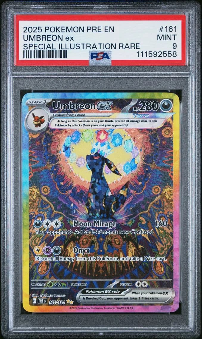 Umbreon EX, Prismatic Evolutions, PSA 9