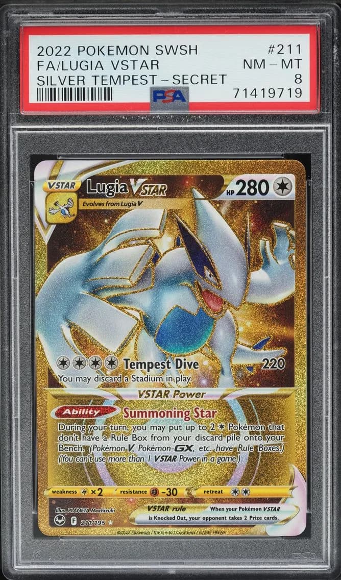 Lugia VSTAR, Sword & Shield Silver Tempest, PSA 8