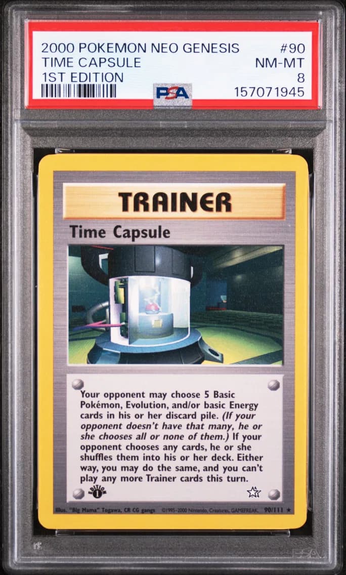 Time Capsule, Neo Genesis 1st Edition, PSA 8