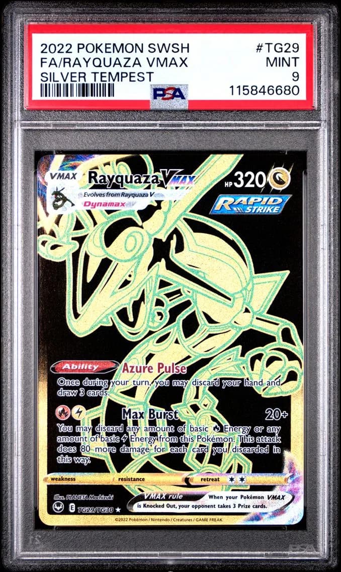 Rayquaza VMAX, Sword & Shield Silver Tempest, PSA 9