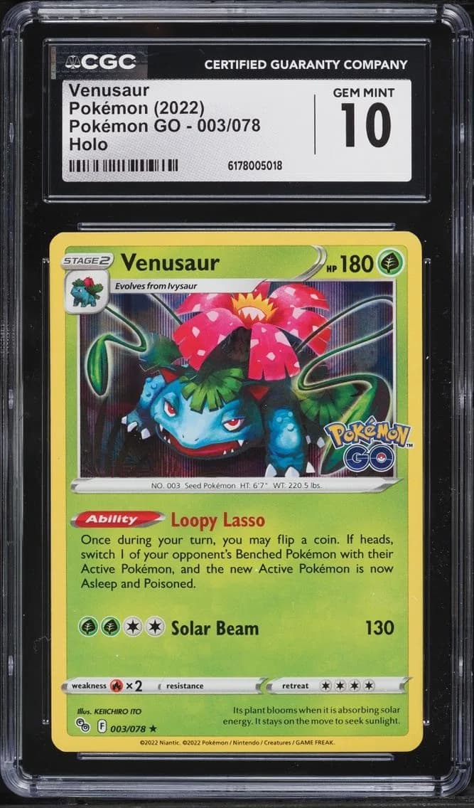 Venusaur, Pokémon GO, CGC 10