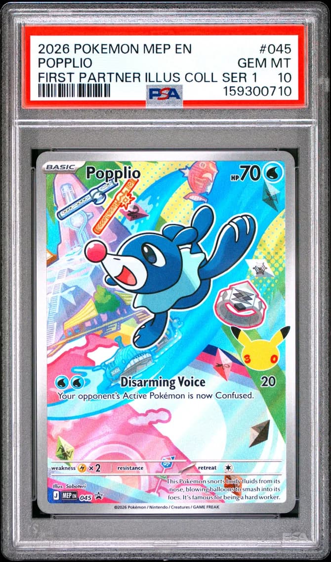 Popplio, Me Black Star Promo, PSA 10