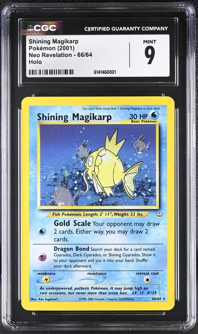 Shining Magikarp, Neo Revelation - Unlimited, CGC 9