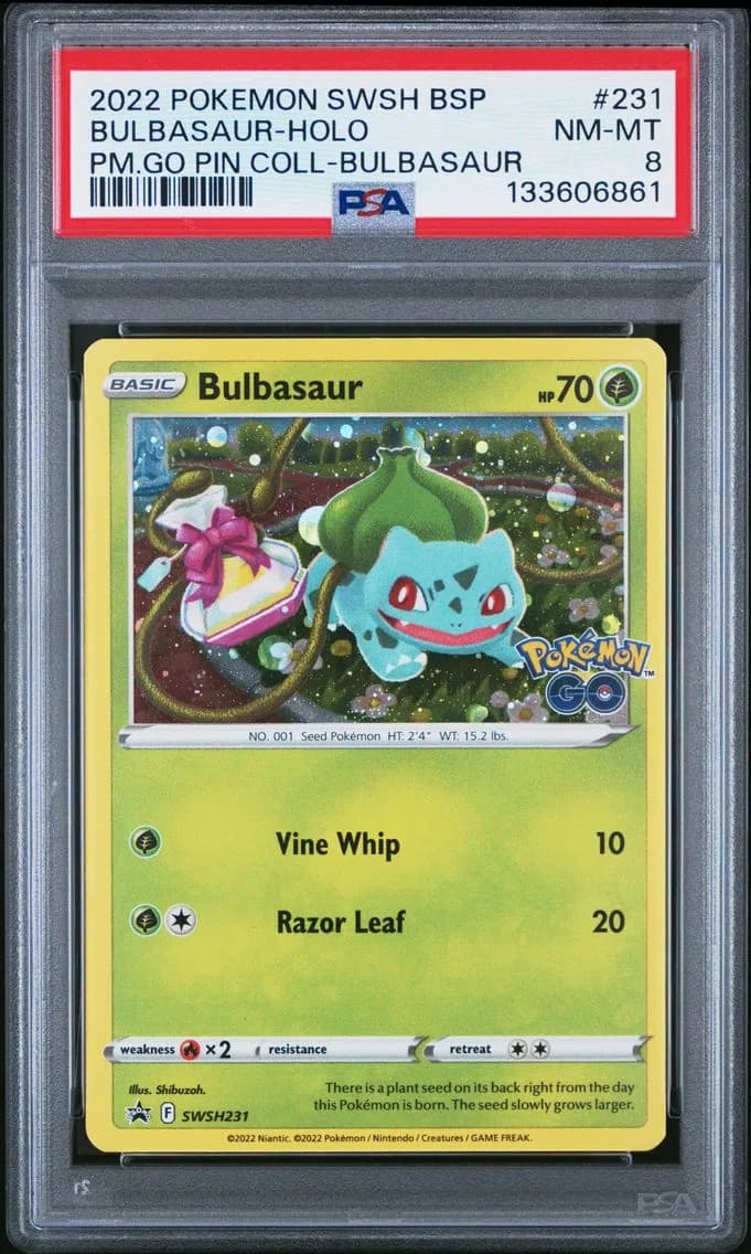 Bulbasaur-Holo, Swsh Black Star Promo, PSA 8