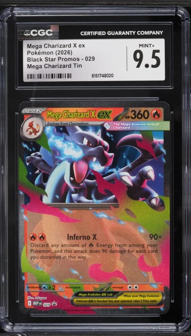 X EX, Black Star Promos - Mega Evolution MEP EN, CGC 9.5