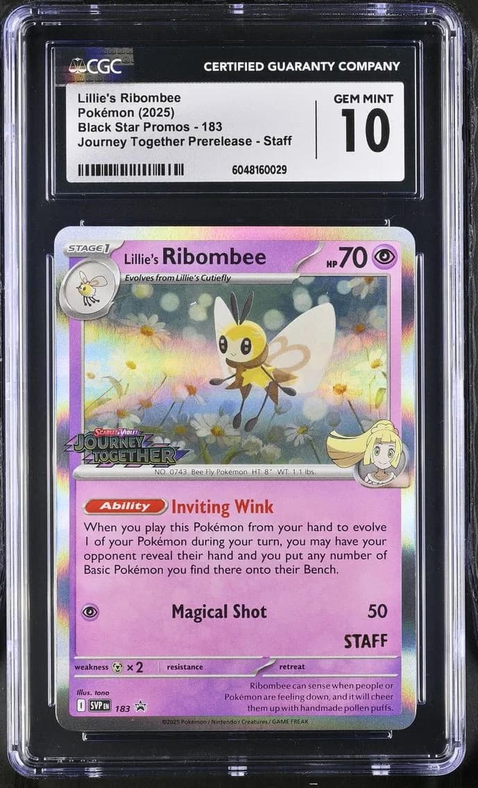 Lillie's Ribombee, Black Star Promos - Scarlet & Violet SVP EN, CGC 10