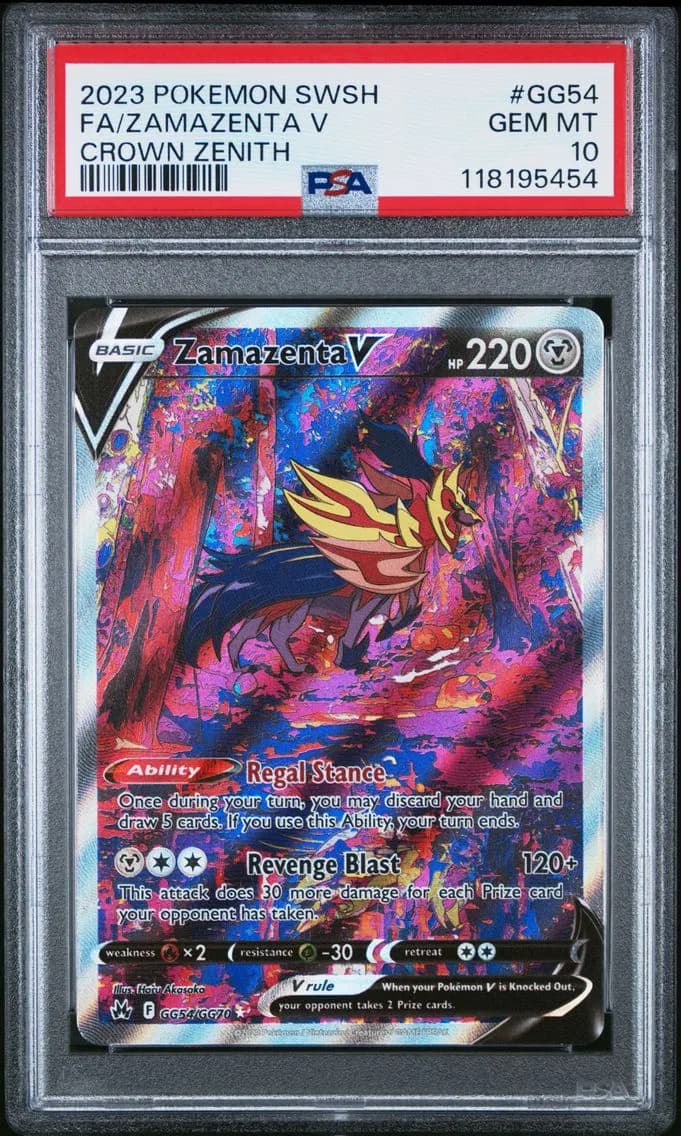 Zamazenta V, Sword and Shield Crown Zenith, PSA 10