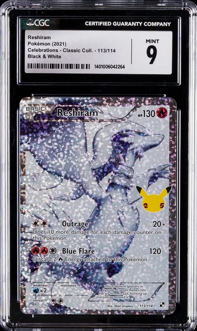 Reshiram, Celebrations - Classic Collection, CGC 9