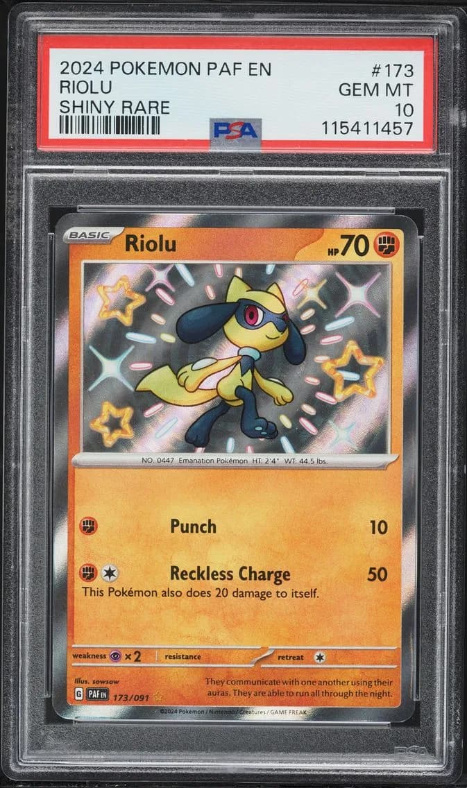 Riolu, Paldean Fates, PSA 10