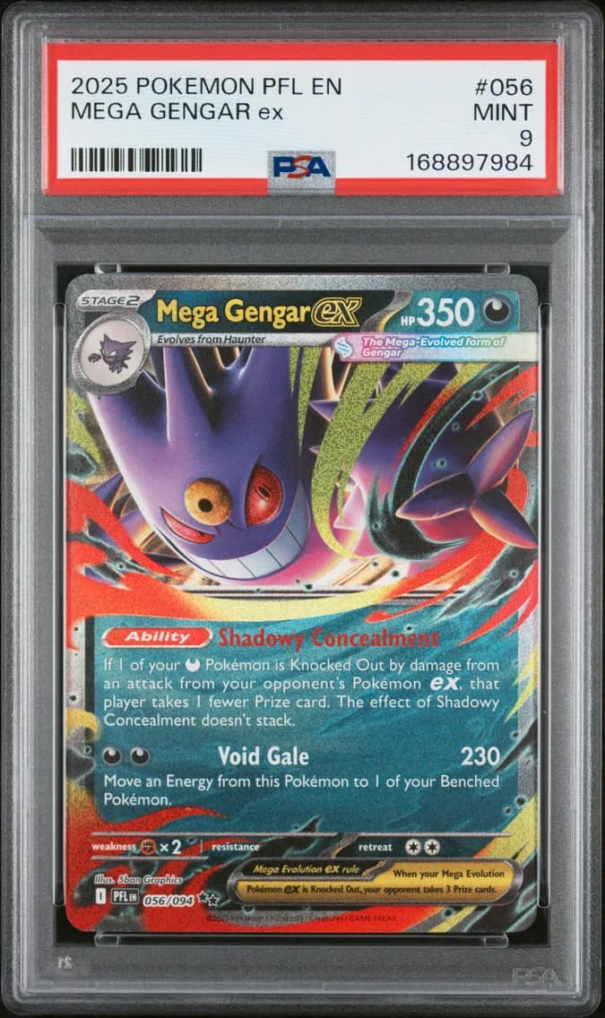 Mega Gengar EX, Phantasmal Flames, PSA 9
