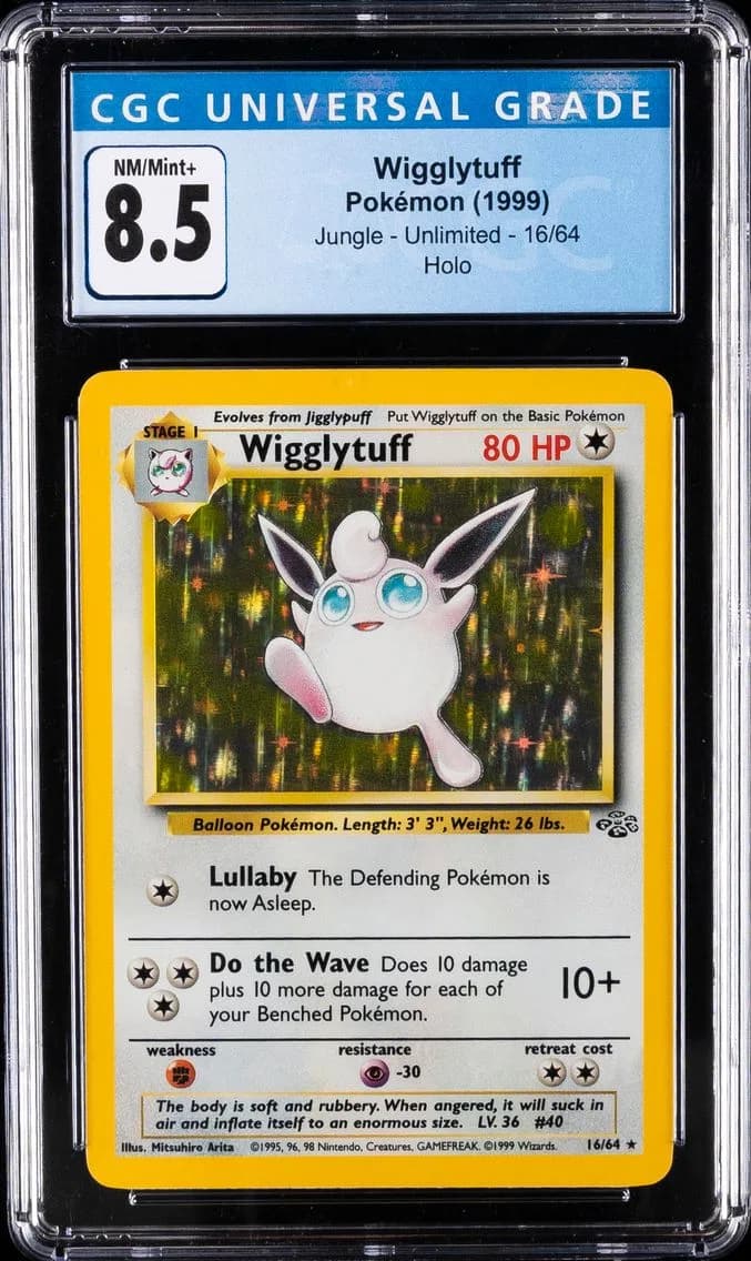 Wigglytuff-Holo, Jungle - Unlimited, CGC 8.5