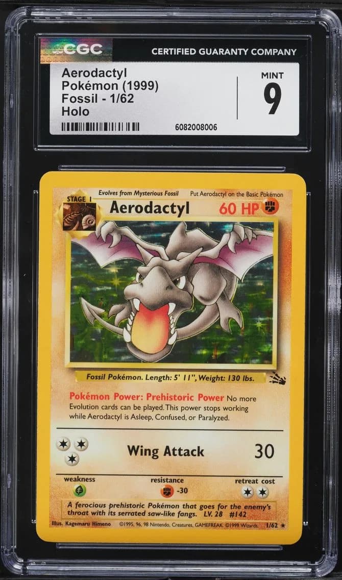Aerodactyl-Holo, Fossil - Unlimited, CGC 9
