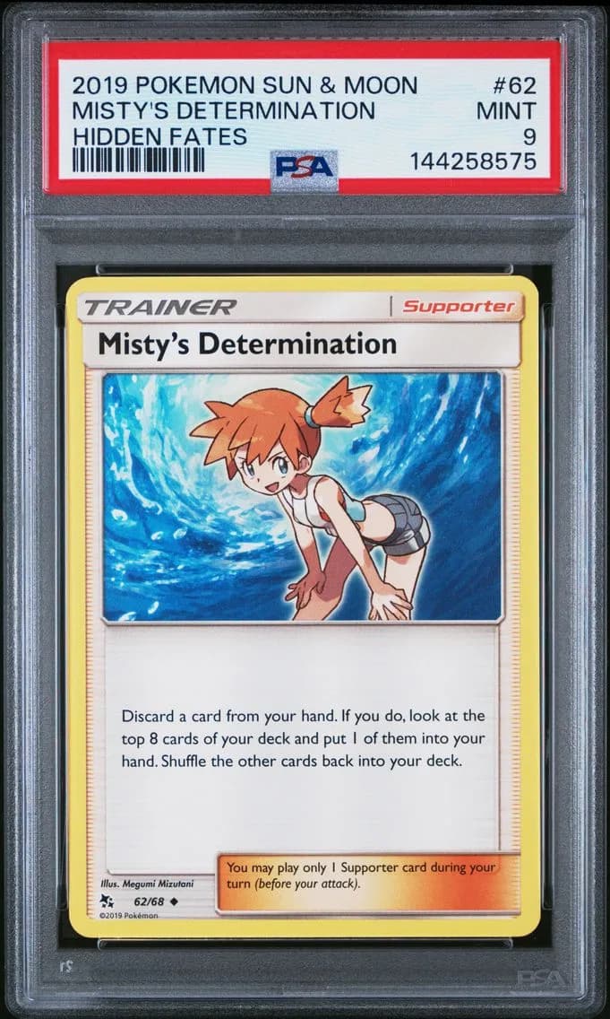 Misty's Determination, Sun & Moon Hidden Fates, PSA 9