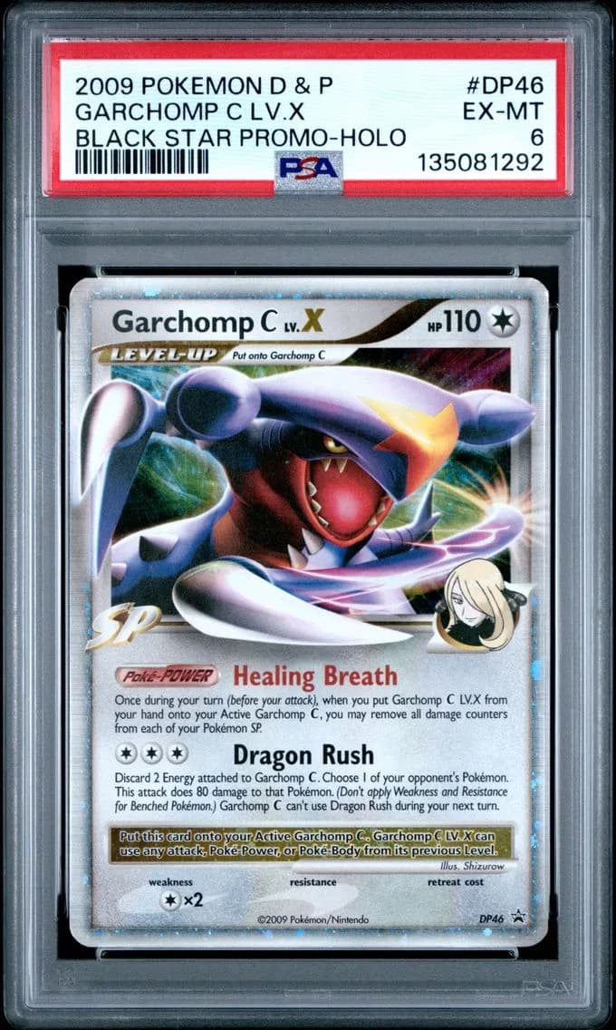 Garchomp C LV.X, Diamond & Pearl Black Star Promo, PSA 6