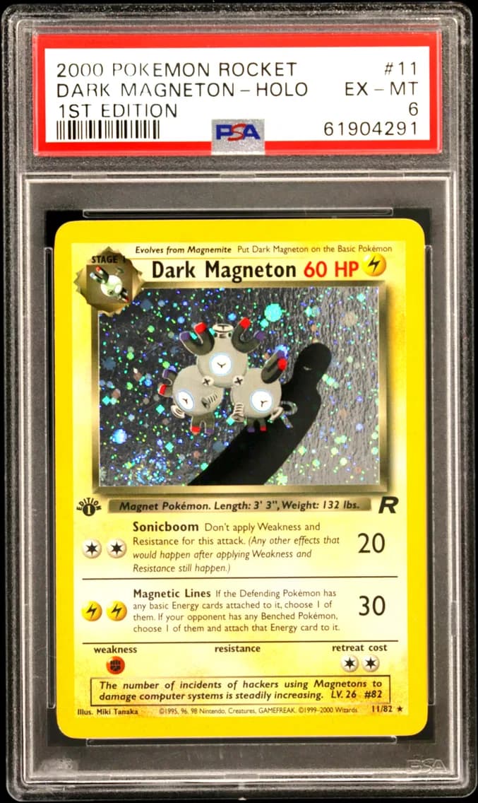 DARK MAGNETON-HOLO 1st Edition, Rocket, PSA 6