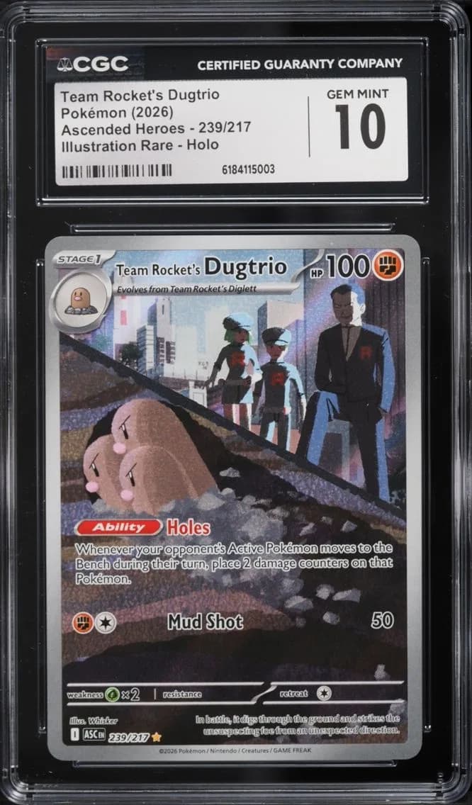 Team Rocket's Dugtrio, Ascended Heroes, CGC 10